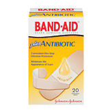 Johnson & Johnson Band-Aid adhesive bandages plus antibiotic, assorted sizes Full-Size Picture